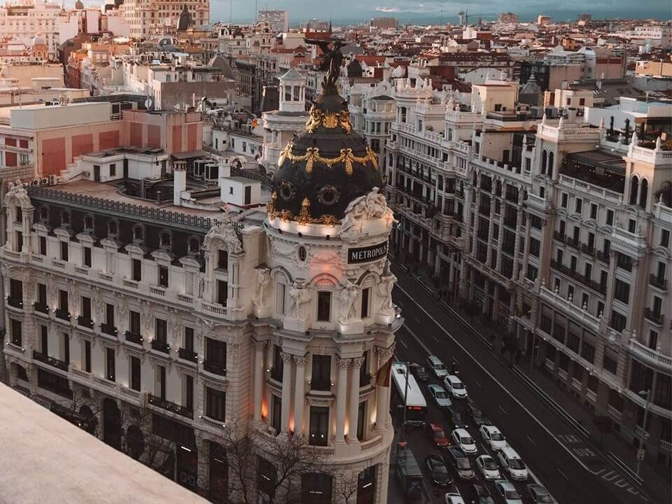 Vista desde el cielo de Madrid