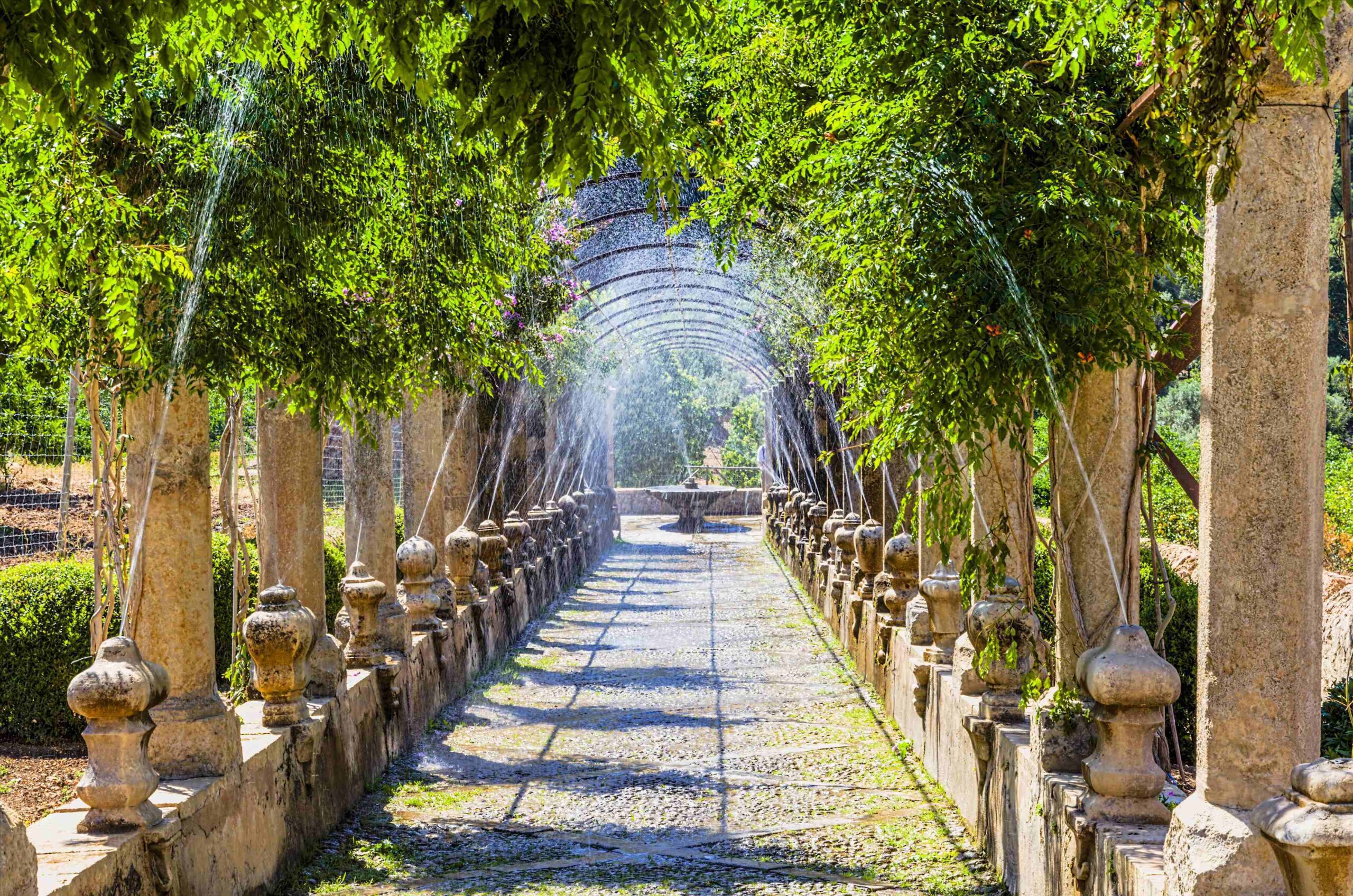 The Alfabia gardens, in the Tramuntana mountain range